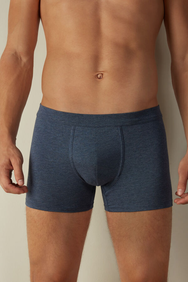 Intimssimi Supima® Cotton Loose Fit Boxers Blue | EILVG28798