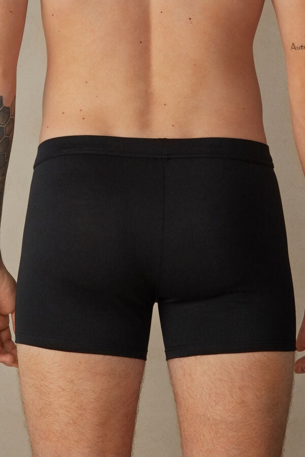 Intimssimi Supima® Cotton Loose Fit Boxers Black | GILUC73599