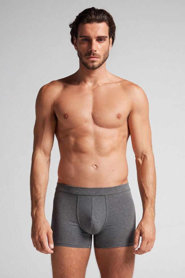 Intimssimi Supima® Cotton Loose Fit Boxers Dark Grey | ILNEJ86993