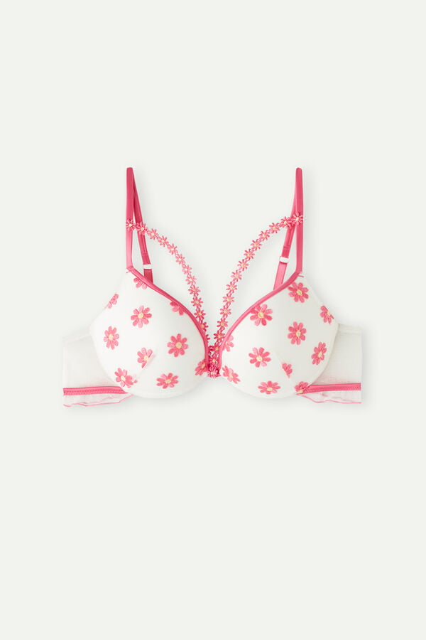 Intimssimi Sweet Like Daisies Simona Super Push-up Bra White | ILQAV60456