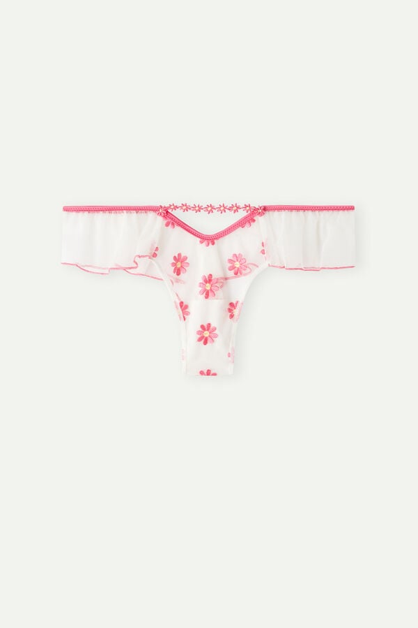 Intimssimi Sweet Like Daisies ‘80s Style Brazilian White | TILWZ61370