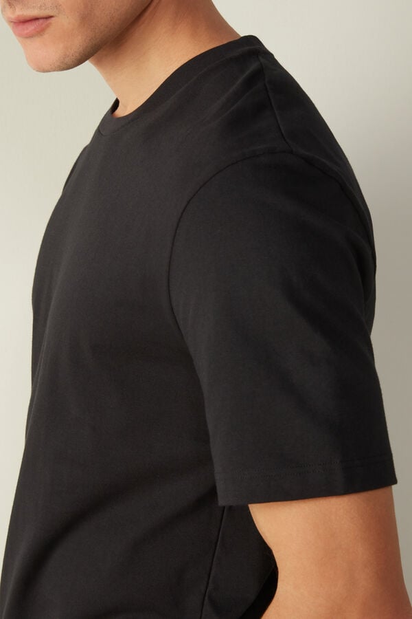 Intimssimi T-shirt in Cotton Jersey Black | AILWC77480