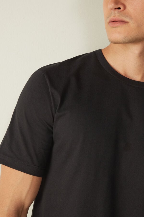 Intimssimi T-shirt in Cotton Jersey Black | AILWC77480