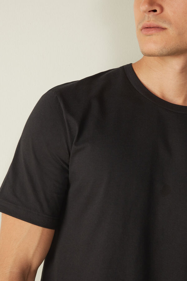 Intimssimi T-shirt in Cotton Jersey Black | FILUI49488