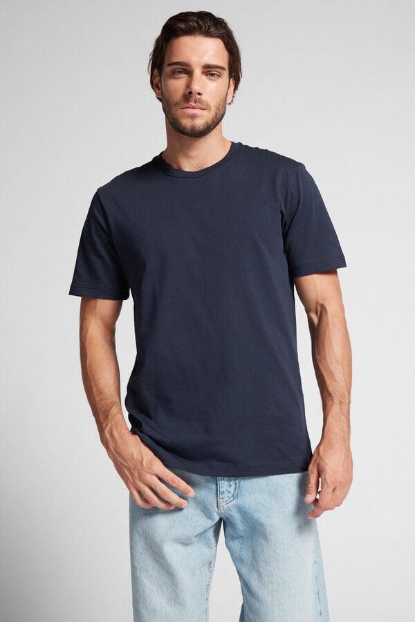 Intimssimi T-shirt in Cotton Jersey Blue | EILHC19963