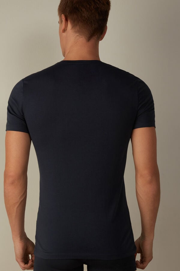 Intimssimi T-shirt in Stretch Supima® Cotton Blue | BILSO24219