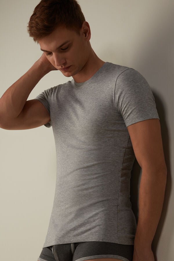 Intimssimi T-shirt in Stretch Supima® Cotton Grey | DILVO32394