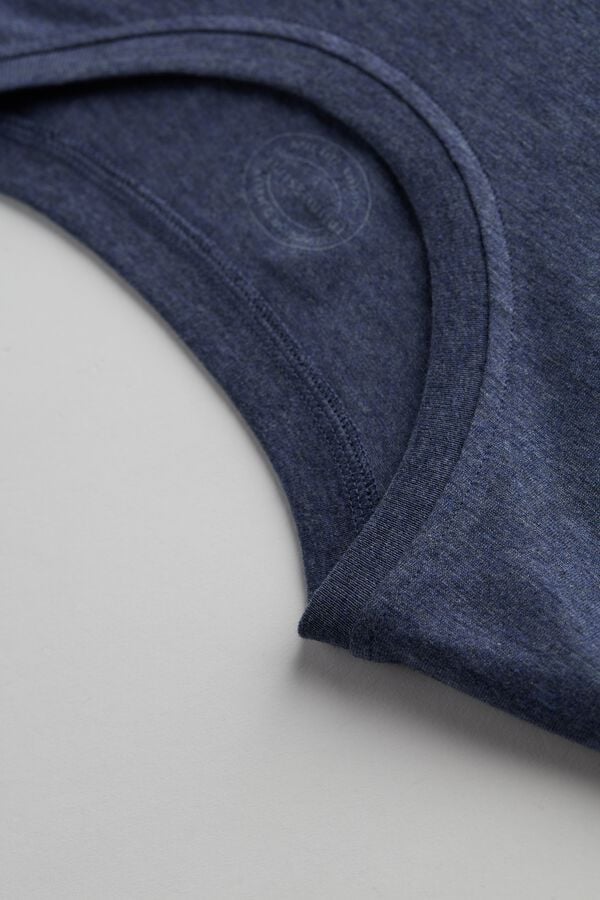 Intimssimi T-shirt in Stretch Supima® Cotton Blue | ILCVG41701