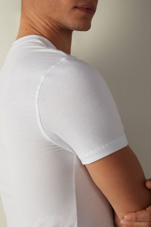 Intimssimi T-shirt in Stretch Supima® Cotton White | ILEAH77144