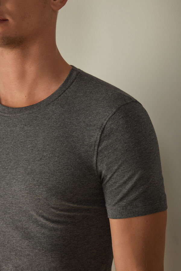 Intimssimi T-shirt in Stretch Supima® Cotton Dark Grey | ILXBR49377