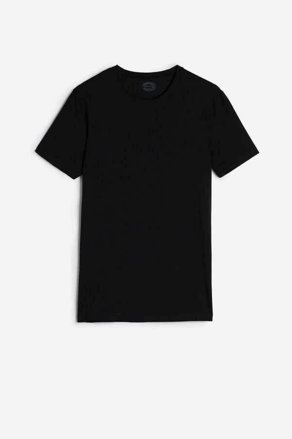 Intimssimi T-shirt in Stretch Supima® Cotton Black | ILXBR91526