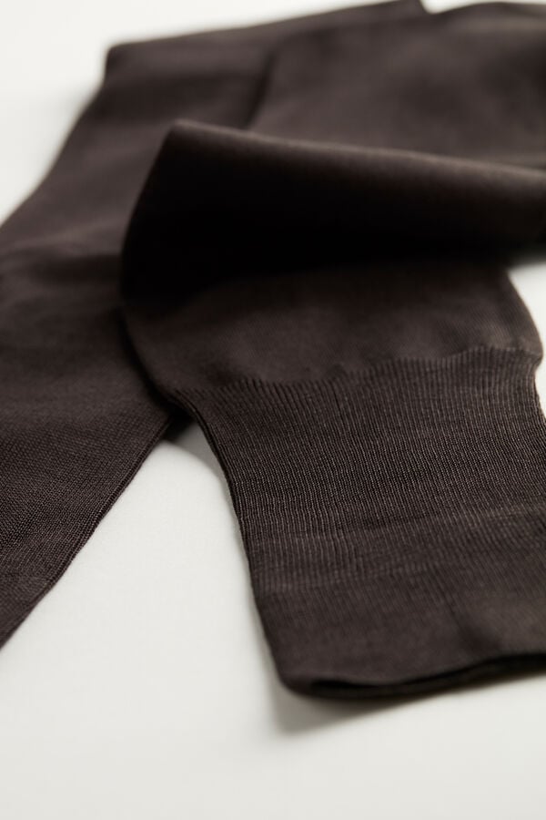 Intimssimi Tall Sateen Egyptian Cotton Socks Brown | YILGT93163