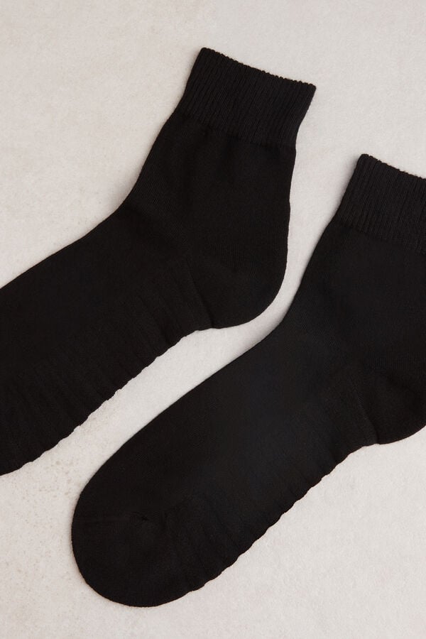 Intimssimi Terrycloth Short Socks Black | FILUI80099