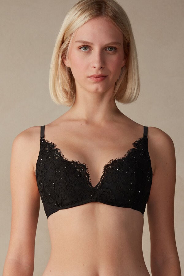 Intimssimi Time to Shine Gioia Super Push-up Bra Black | ILQCS46080