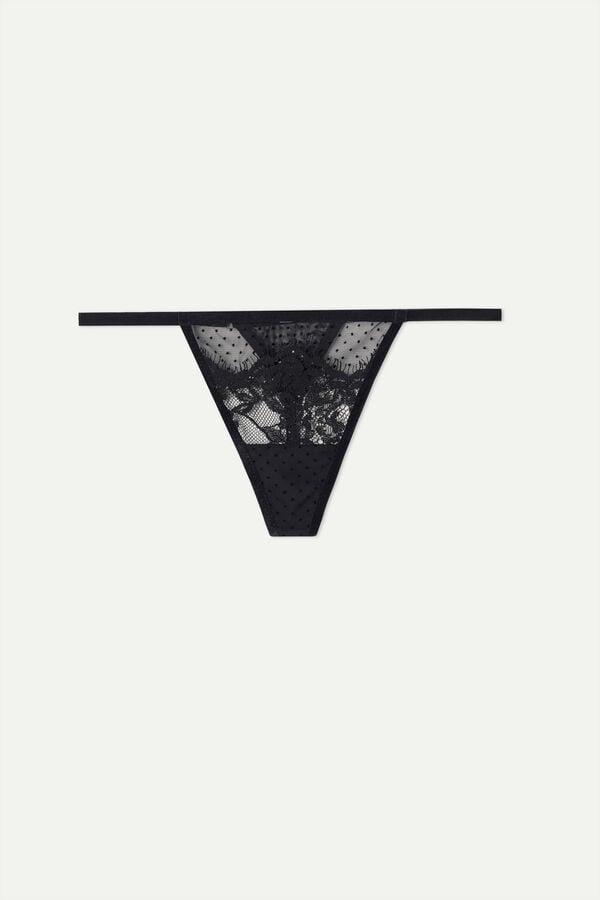 Intimssimi Time to Shine String Thong Black | TILWZ10653