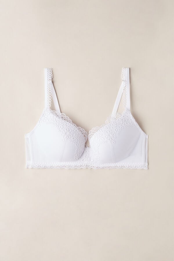 Intimssimi Timeless Simplicity Adele Triangle Bra White | AILWC97176