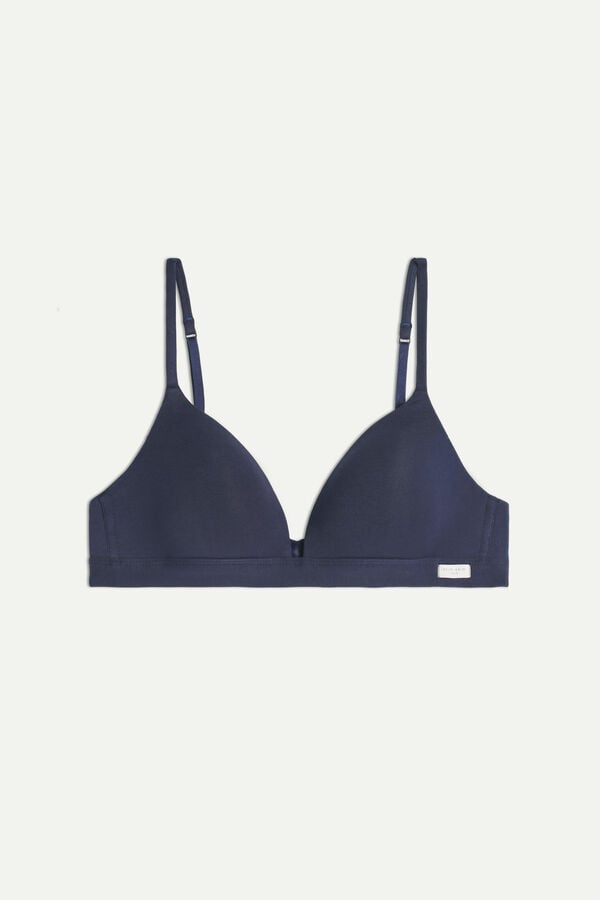 Intimssimi Tiziana Triangle Bra in Cotton Blue | ILNEJ58477