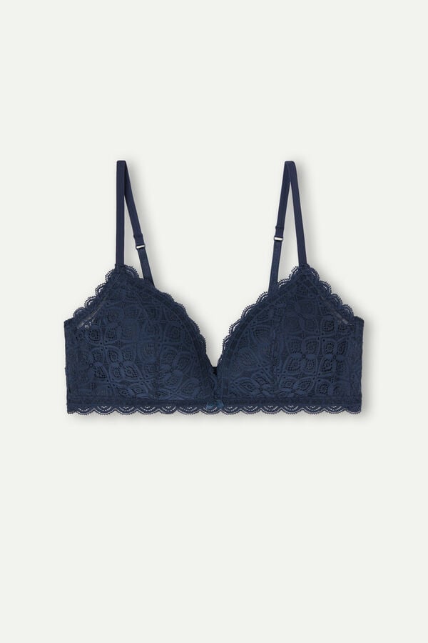 Intimssimi Tiziana Triangle Bra in Lace Blue | AILDF45526