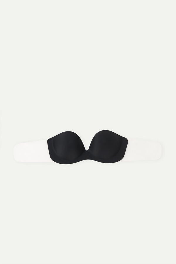 Intimssimi Transparent Back Strapless Bra Black | ILNZX99261