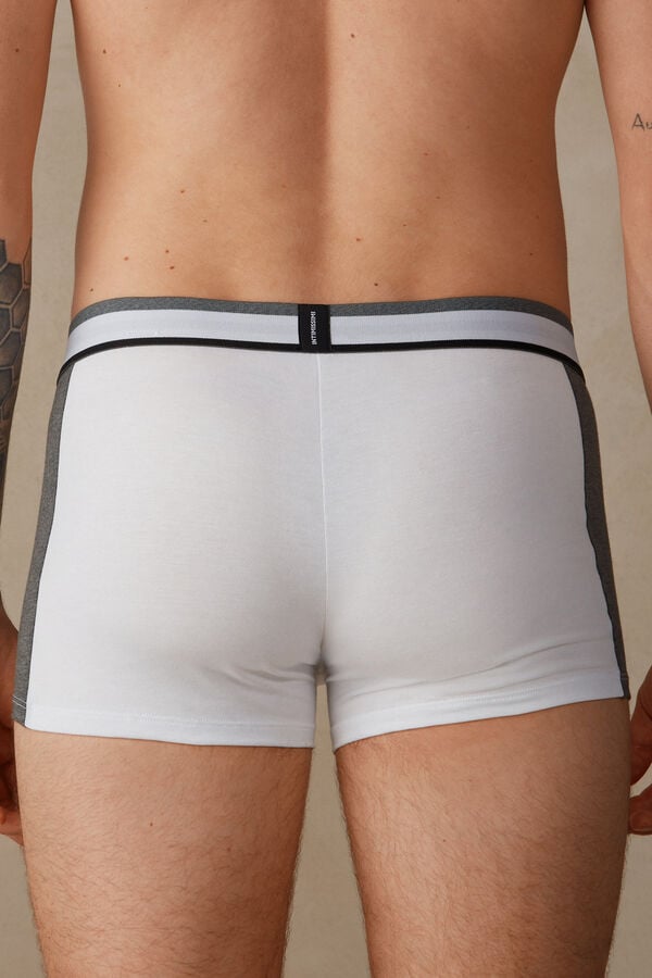 Intimssimi Two-tone Boxers in Stretch Supima® Cotton Grey | BILSO73945