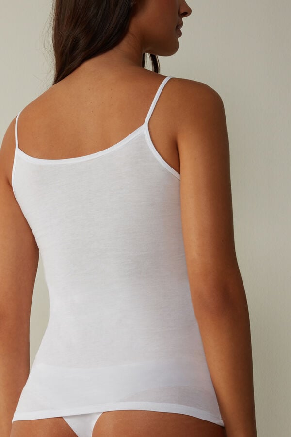 Intimssimi Ultrafresh Supima® Cotton Vest Top White | EILHC24705