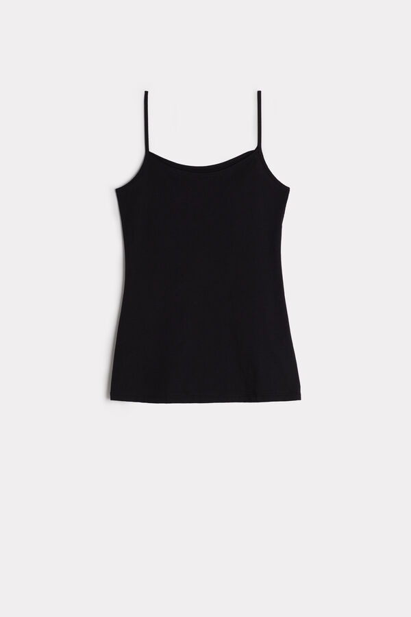 Intimssimi Ultrafresh Supima® Cotton Vest Top Black | ILQCS19090