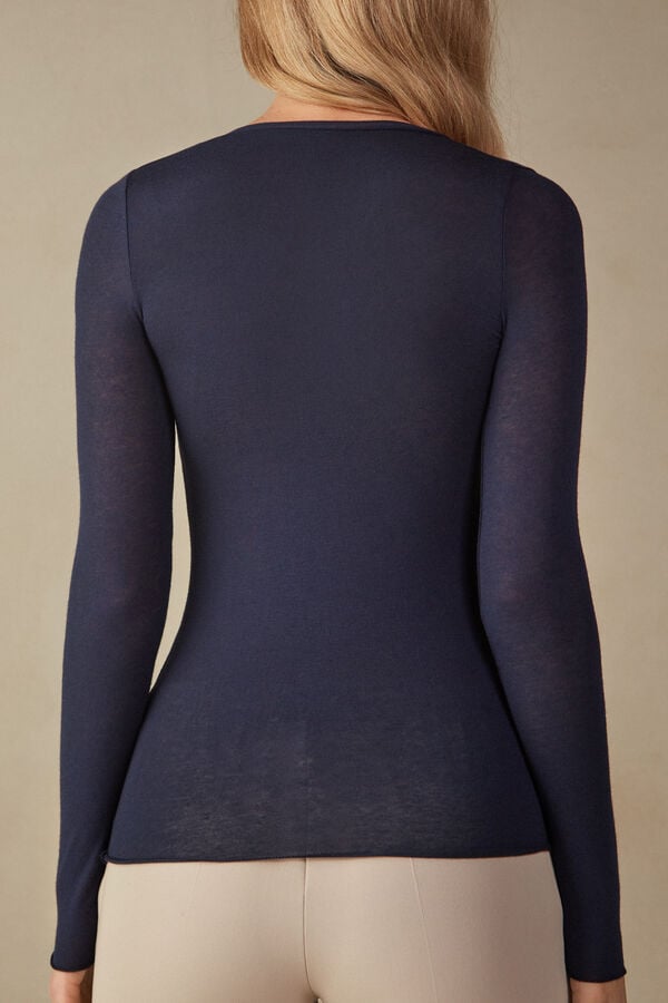 Intimssimi V-neck top in Modal Ultralight with Cashmere Blue | LILSX16621