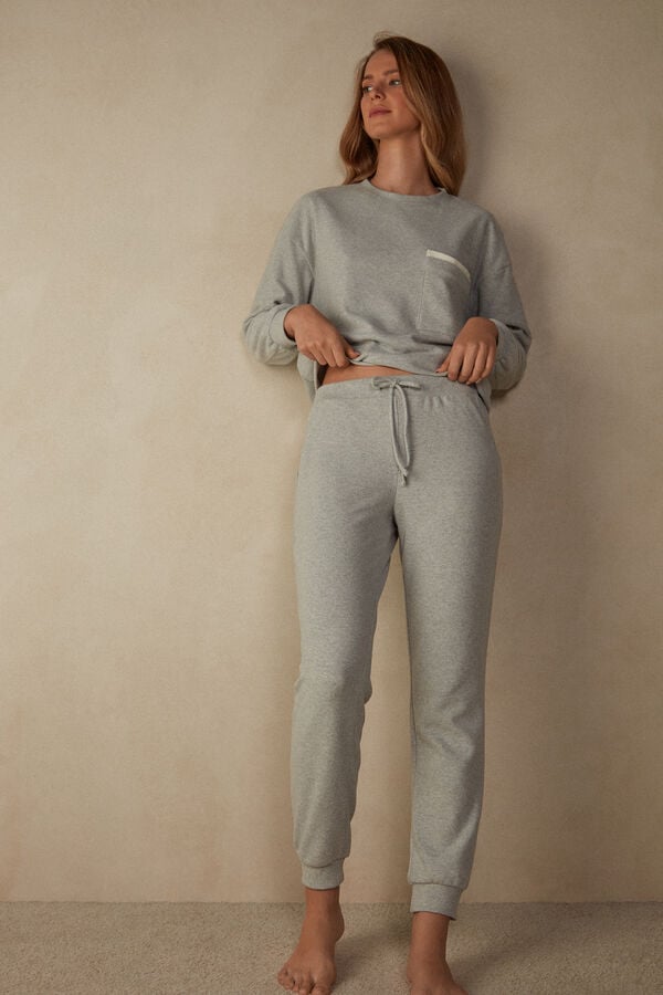 Intimssimi Warm Cuddles Full Length Cuffed Pants Grey | ILNEJ88991