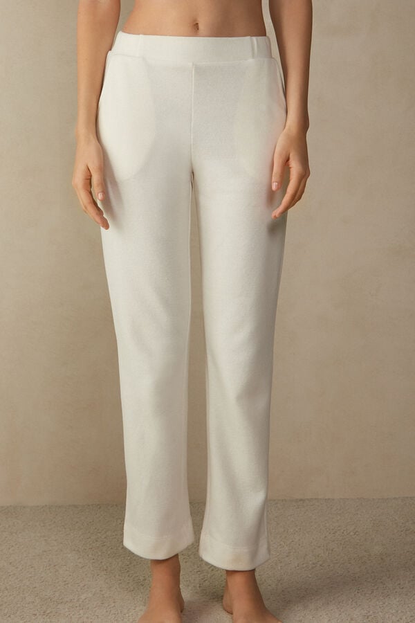 Intimssimi Warm Cuddles Full Length Pants White | BILSO57151