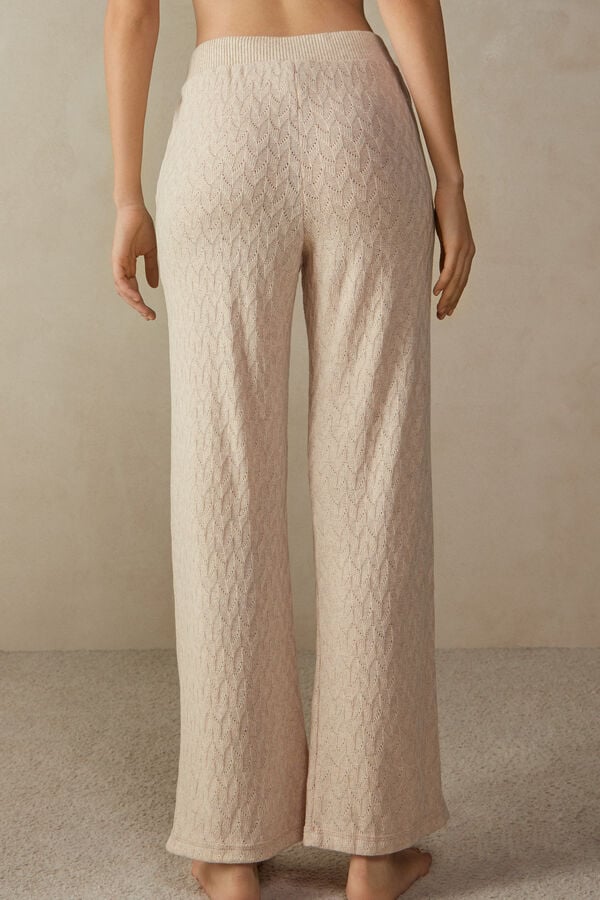 Intimssimi Winter Braid Full Length Jacquard Pants Natural | ILJZR43773