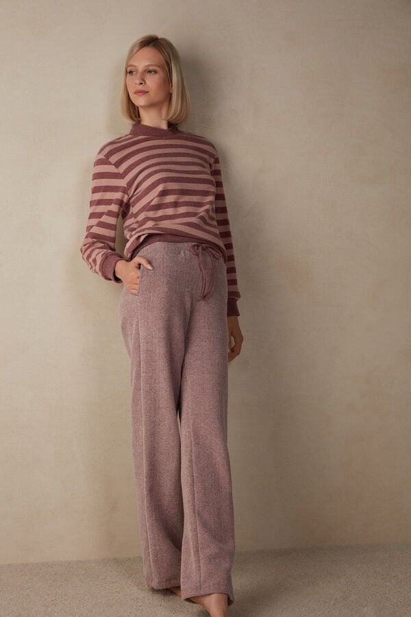 Intimssimi Winter Candies Full Length Sweatpants Dark Pink | ILDFL75188