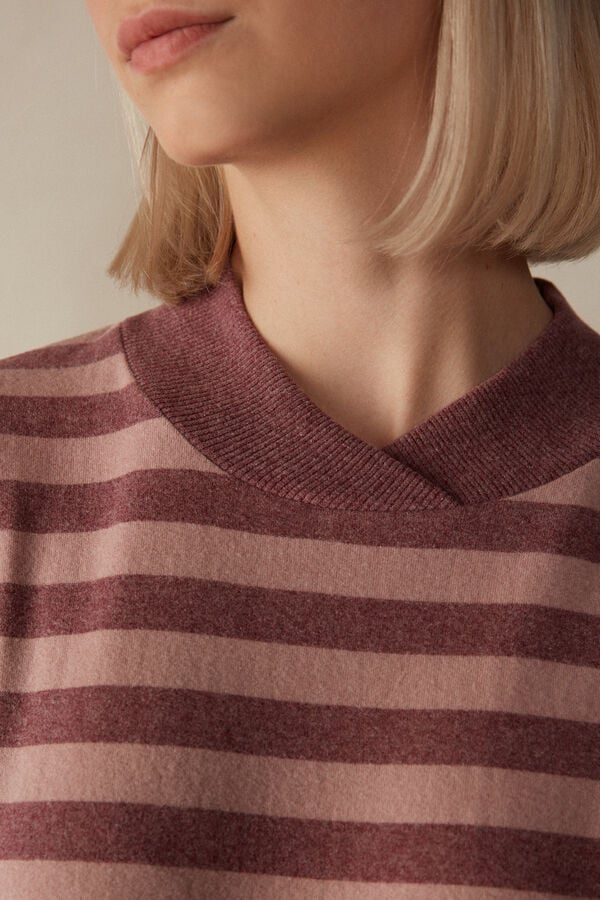 Intimssimi Winter Candies Striped Long Sleeve Top Pink | AILDF55175