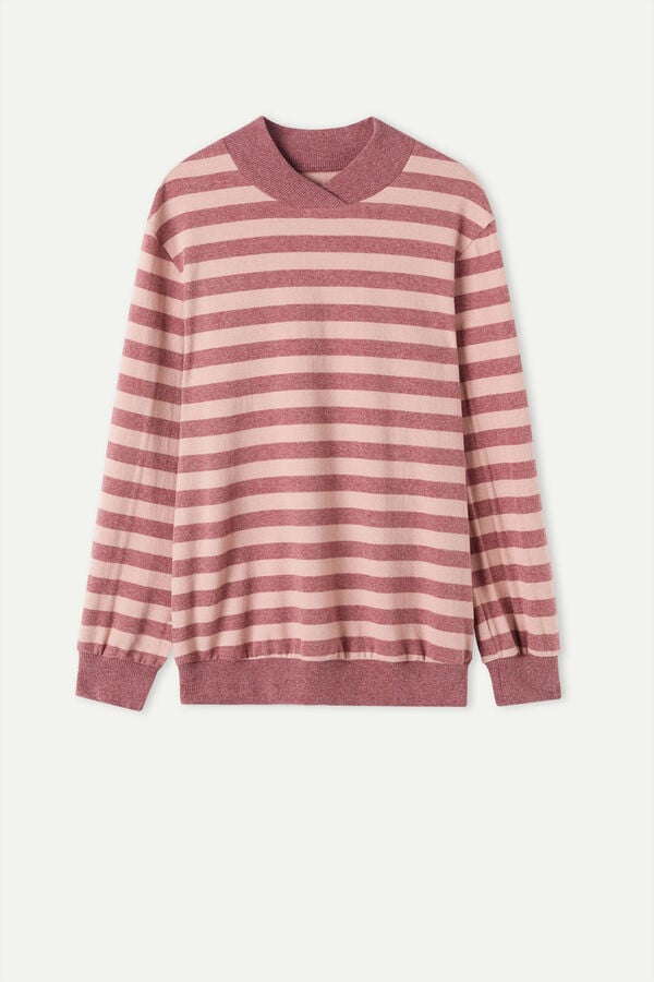 Intimssimi Winter Candies Striped Long Sleeve Top Pink | AILDF55175