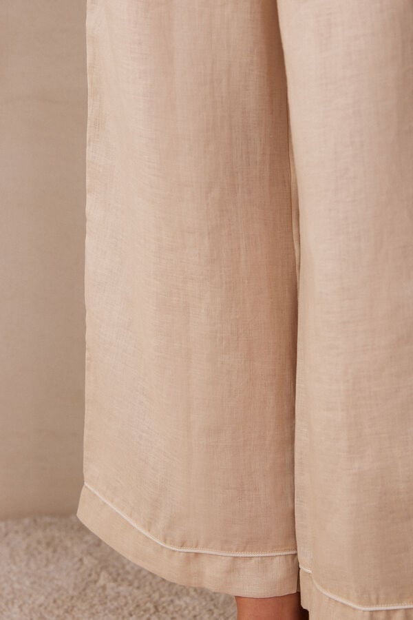 Intimssimi Yacht Night Linen Pants Natural | GILEC18817