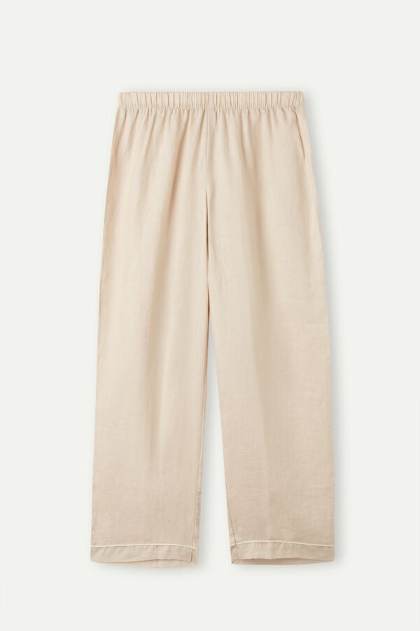 Intimssimi Yacht Night Linen Pants Natural | GILEC18817