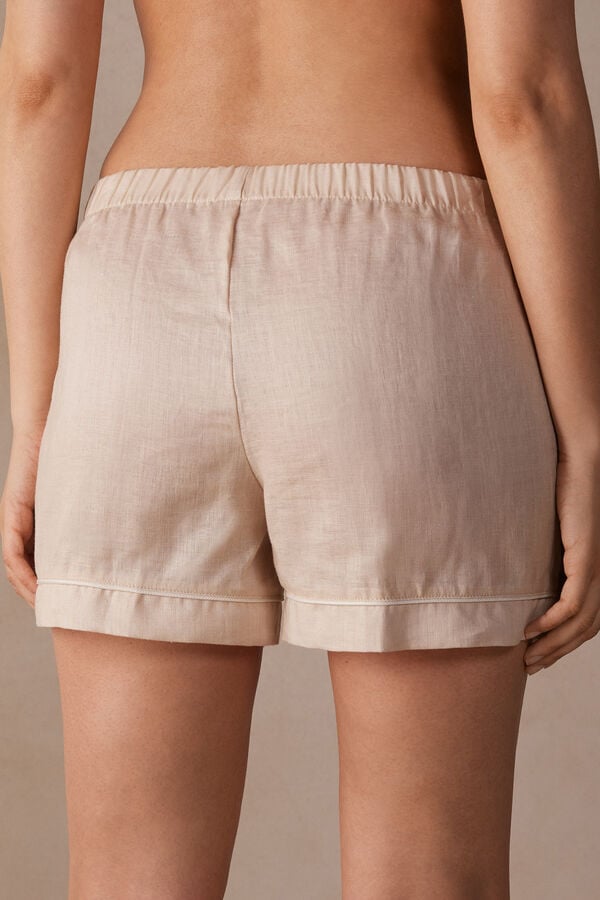 Intimssimi Yacht Night Linen Shorts Natural | ILNZX13983